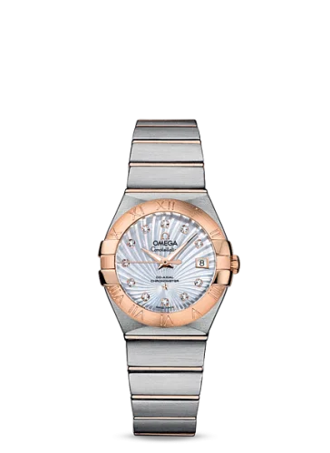 Omega - 123.20.27.20.55.001 Constellation Co-Axial 27 Brushed Stainless Steel / Red Gold / MOP Supernova