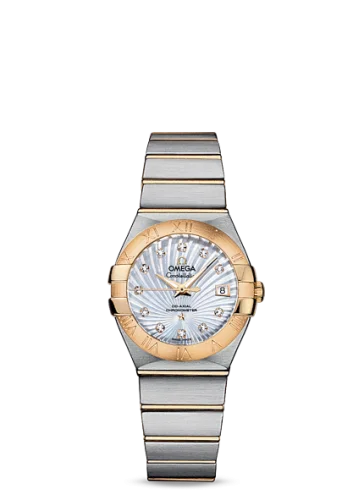 Omega - 123.20.27.20.55.002 Constellation Co-Axial 27 Brushed Stainless Steel / Yellow Gold / MOP Supernova