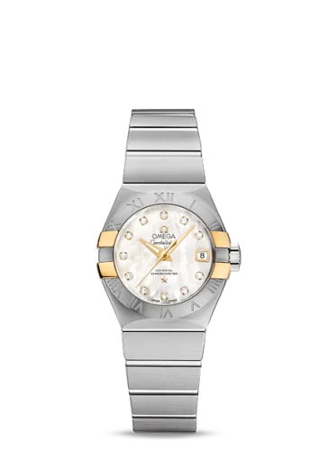 Omega - 123.20.27.20.55.005 Constellation Co-Axial 27 Brushed Stainless Steel / Yellow Gold Claws / MOP