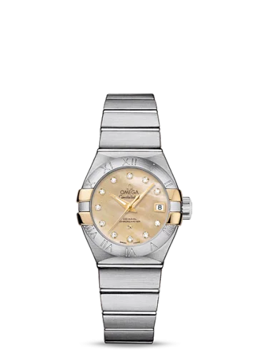 Omega - 123.20.27.20.57.003 Constellation Co-Axial 27 Brushed Stainless Steel / Yellow Gold Claws / Champagne MOP