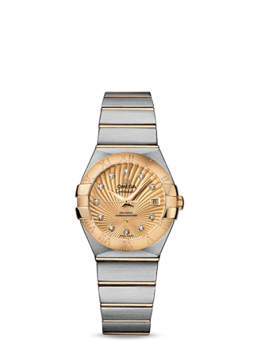 Omega - 123.20.27.20.58.001 Constellation Co-Axial 27 Brushed Stainless Steel / Yellow Gold / Champagne Supernova