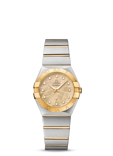 Omega - 123.20.27.60.57.001 Constellation Quartz 27 Brushed Stainless Steel / Yellow Gold / Champagne MOP