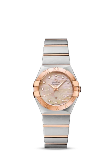 Omega - 123.20.27.60.57.002 Constellation Quartz 27 Brushed Stainless Steel / Red Gold / Red MOP