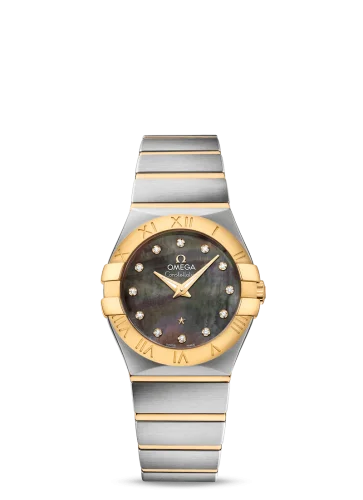Omega - 123.20.27.60.57.007 Constellation Quartz 27 Brushed Stainless Steel / Yellow Gold / Tahiti MOP