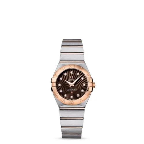 Omega - 123.20.27.60.63.001 Constellation Quartz 27 Brushed Stainless Steel / Red Gold / Brown Supernova