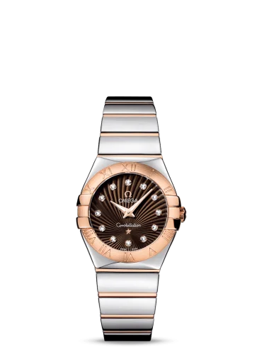 Omega - 123.20.27.60.63.002 Constellation Quartz 27 Polished Stainless Steel / Red Gold / Brown Supernova