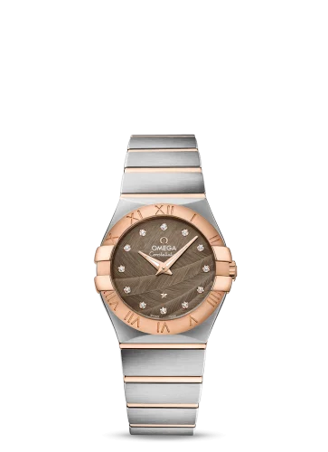 Omega - 123.20.27.60.63.003 Constellation Quartz 27 Brushed Stainless Steel / Red Gold / Brown Feather