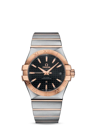Omega - 123.20.35.20.01.001 Constellation Co-Axial 35 Stainless Steel / Red Gold / Black