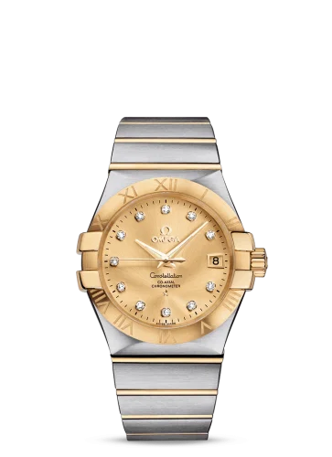 Omega - 123.20.35.20.58.001 Constellation Co-Axial 35 Stainless Steel / Yellow Gold / Champagne