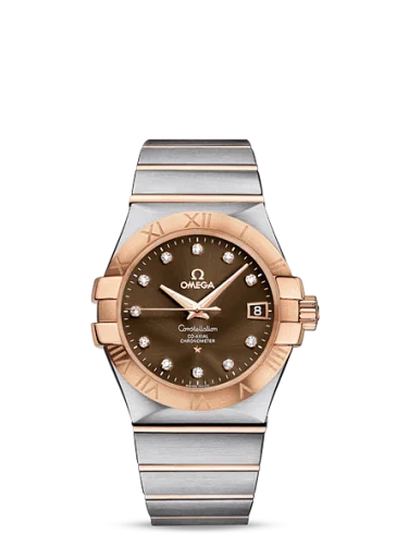 Omega - 123.20.35.20.63.001 Constellation Co-Axial 35 Stainless Steel / Red Gold / Brown