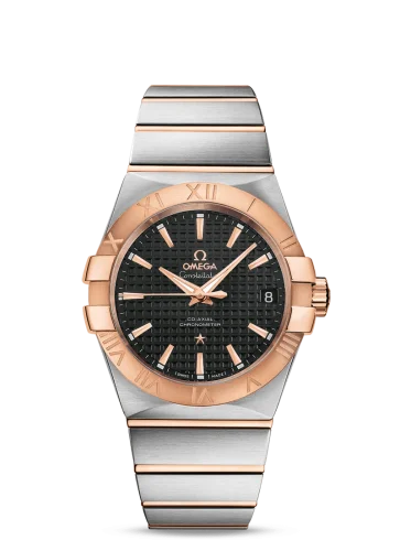 Omega - 123.20.38.21.01.001 Constellation Co-Axial 38 Stainless Steel / Red Gold / Black