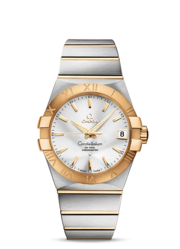 Omega - 123.20.38.21.02.002 Constellation Co-Axial 38 Stainless Steel / Yellow Gold / Silver