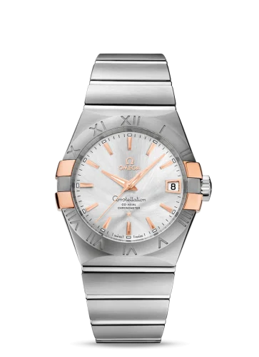 Omega - 123.20.38.21.02.004 Constellation Co-Axial 38 Stainless Steel / Red Gold / Silver