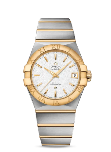 Omega - 123.20.38.21.02.006 Constellation Co-Axial 38 Stainless Steel / Yellow Gold / Silver Slik