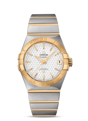Omega - 123.20.38.21.02.009 Constellation Co-Axial 38 Stainless Steel / Yellow Gold / Silver Lozenge