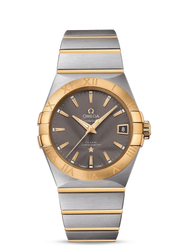 Omega - 123.20.38.21.06.001 Constellation Co-Axial 38 Stainless Steel / Yellow Gold / Grey