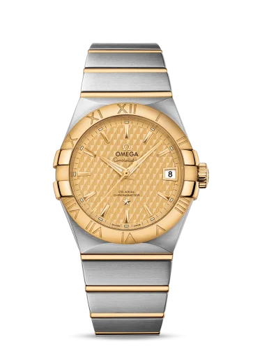 Omega - 123.20.38.21.08.002 Constellation Co-Axial 38 Stainless Steel / Yellow Gold / Champagne Lozenge