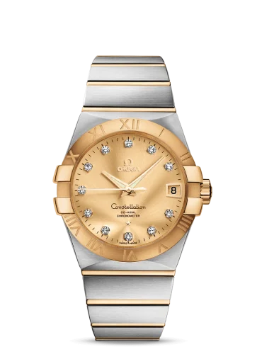 Omega - 123.20.38.21.58.001 Constellation Co-Axial 38 Stainless Steel / Yellow Gold / Champagne