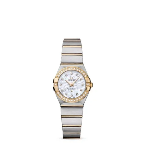 Omega - 123.25.24.60.55.003 Constellation Quartz 24 Brushed Stainless Steel / Yellow Gold / Diamond / MOP