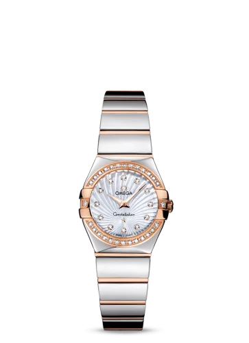 Omega - 123.25.24.60.55.006 Constellation Quartz 24 Polished Stainless Steel / Red Gold / Diamond / MOP Supernova