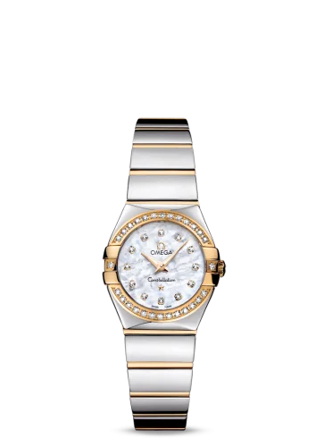 Omega - 123.25.24.60.55.007 Constellation Quartz 24 Polished Stainless Steel / Yellow Gold / Diamond / MOP