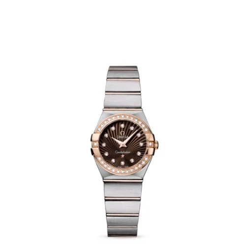 Omega - 123.25.24.60.63.001 Constellation Quartz 24 Brushed Stainless Steel / Red Gold / Diamond / Brown Supernova