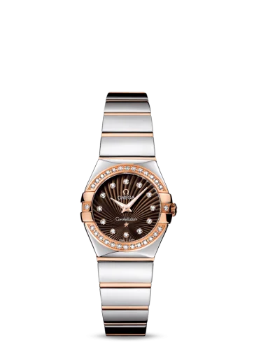 Omega - 123.25.24.60.63.002 Constellation Quartz 24 Polished Stainless Steel / Red Gold / Diamond / Brown Supernova