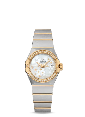 Omega - 123.25.27.20.05.001 Constellation Co-Axial 27 Brushed Stainless Steel / Yellow Gold / Diamond / MOP Stars