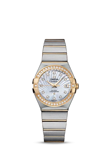 Omega - 123.25.27.20.55.002 Constellation Co-Axial 27 Brushed Stainless Steel / Yellow Gold / Diamond / MOP Supernova