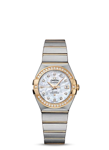 Omega - 123.25.27.20.55.003 Constellation Co-Axial 27 Brushed Stainless Steel / Yellow Gold / Diamond / MOP