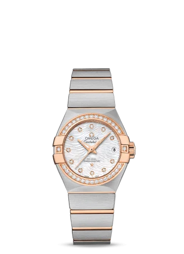 Omega - 123.25.27.20.55.006 Constellation Co-Axial 27 Brushed Stainless Steel / Red Gold / Diamond / MOP