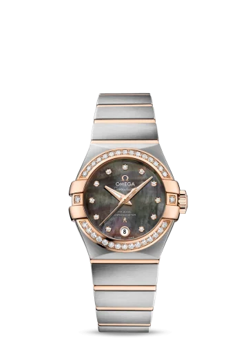 Omega - 123.25.27.20.57.006 Constellation Co-Axial 27 Brushed Stainless Steel / Red Gold / Diamond / Tahiti MOP