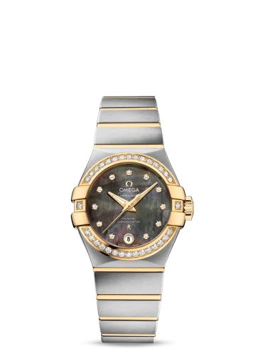 Omega - 123.25.27.20.57.007 Constellation Co-Axial 27 Brushed Stainless Steel / Yellow Gold / Diamond / Tahiti MOP