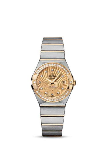 Omega - 123.25.27.20.58.001 Constellation Co-Axial 27 Brushed Stainless Steel / Yellow Gold / Diamond Bezel / Champagne Supernova