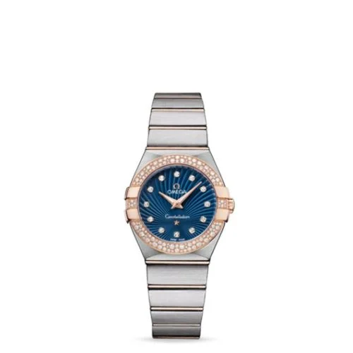 Omega - 123.25.27.60.53.001 Constellation Quartz 27 Brushed Stainless Steel / Red Gold / Snow / Blue Supernova