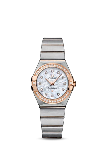 Omega - 123.25.27.60.55.001 Constellation Quartz 27 Brushed Stainless Steel / Red Gold / Diamond / MOP