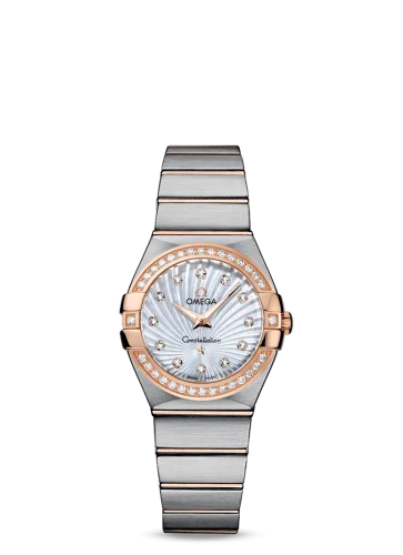 Omega - 123.25.27.60.55.002 Constellation Quartz 27 Brushed Stainless Steel / Red Gold / Diamond / MOP Supernova