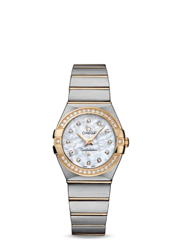 Omega - 123.25.27.60.55.003 Constellation Quartz 27 Brushed Stainless Steel / Yellow Gold  / Diamond / MOP