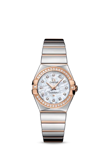 Omega - 123.25.27.60.55.005 Constellation Quartz 27 Polished Stainless Steel / Red Gold / Diamond / MOP