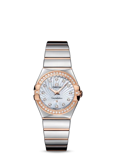 Omega - 123.25.27.60.55.006 Constellation Quartz 27 Polished Stainless Steel / Red Gold / Diamond / MOP Supernova