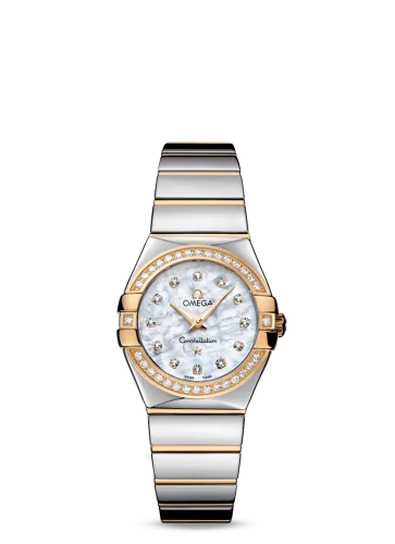 Omega - 123.25.27.60.55.007 Constellation Quartz 27 Polished Stainless Steel / Yellow Gold / Diamond / MOP