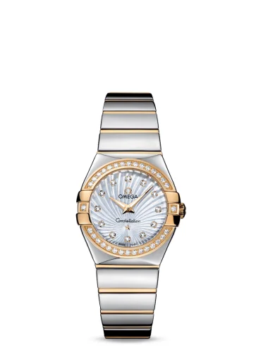 Omega - 123.25.27.60.55.008 Constellation Quartz 27 Polished Stainless Steel / Yellow Gold / Diamond / MOP Supernova