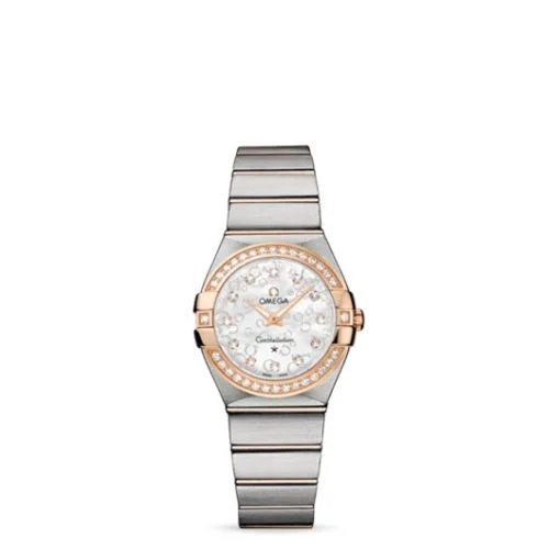 Omega - 123.25.27.60.55.009 Constellation Quartz 27 Brushed Stainless Steel / Red Gold / Diamond / MOP Omega