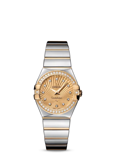 Omega - 123.25.27.60.58.002 Constellation Quartz 27 Polished Stainless Steel / Yellow Gold / Diamond / Champagne Supernova