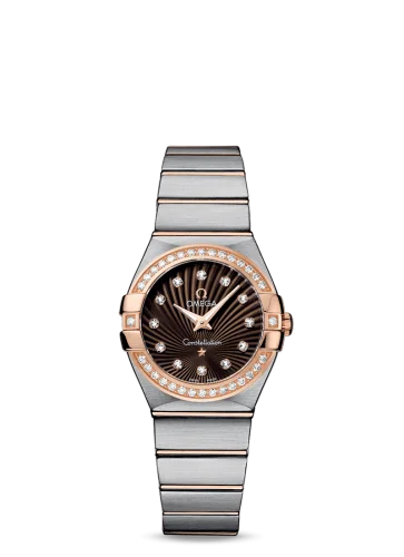 Omega - 123.25.27.60.63.001 Constellation Quartz 27 Brushed Stainless Steel / Red Gold / Diamond / Brown Supernova