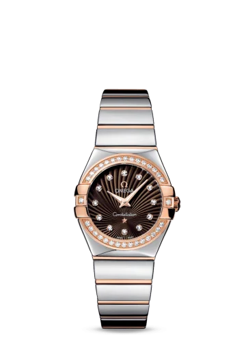 Omega - 123.25.27.60.63.002 Constellation Quartz 27 Polished Stainless Steel / Red Gold / Diamond / Brown Supernova