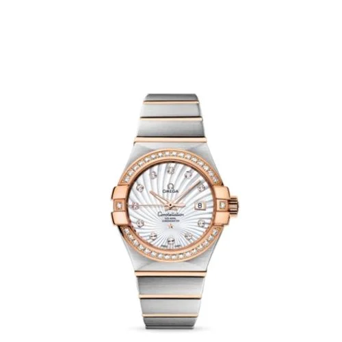 Omega - 123.25.31.20.55.001 Constellation Co-Axial 31 Stainless Steel / Red Gold / Diamond / MOP Supernova