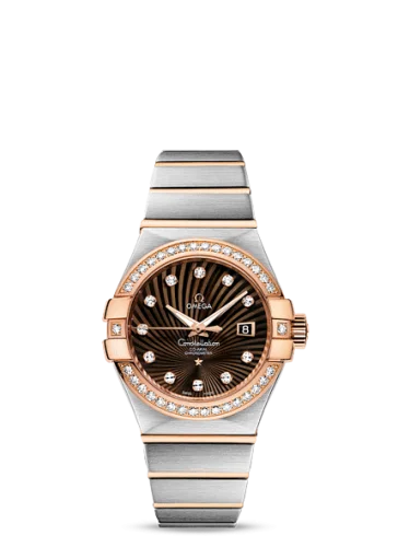 Omega - 123.25.31.20.63.001 Constellation Co-Axial 31 Stainless Steel / Red Gold / Diamond / Brown Supernova
