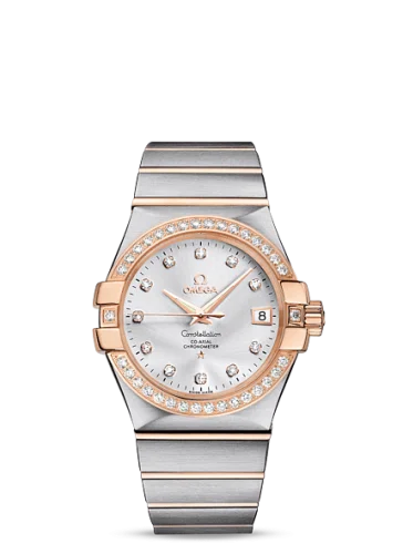 Omega - 123.25.35.20.52.001 Constellation Co-Axial 35 Stainless Steel / Red Gold / Diamond / Silver