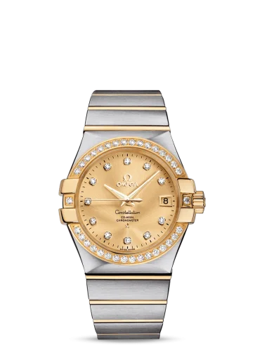 Omega - 123.25.35.20.58.001 Constellation Co-Axial 35 Stainless Steel / Yellow Gold / Diamond / Champagne